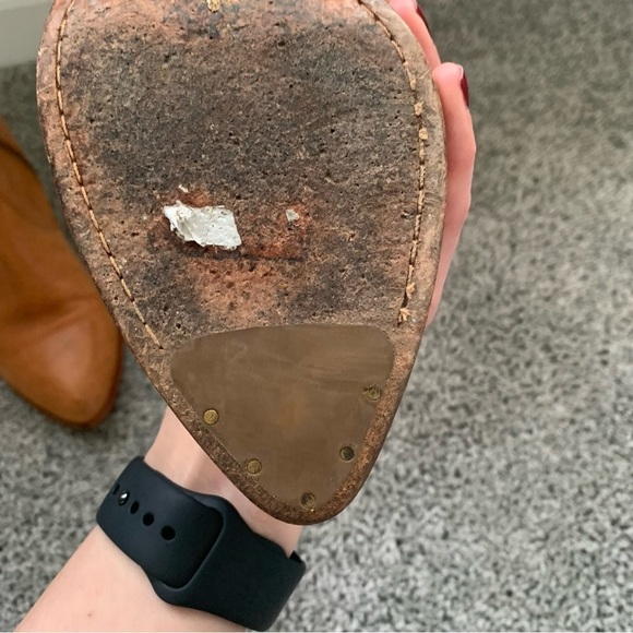 Frye Jennifer Cognac Leather Booties Size 7.5 - Picture 6 of 8